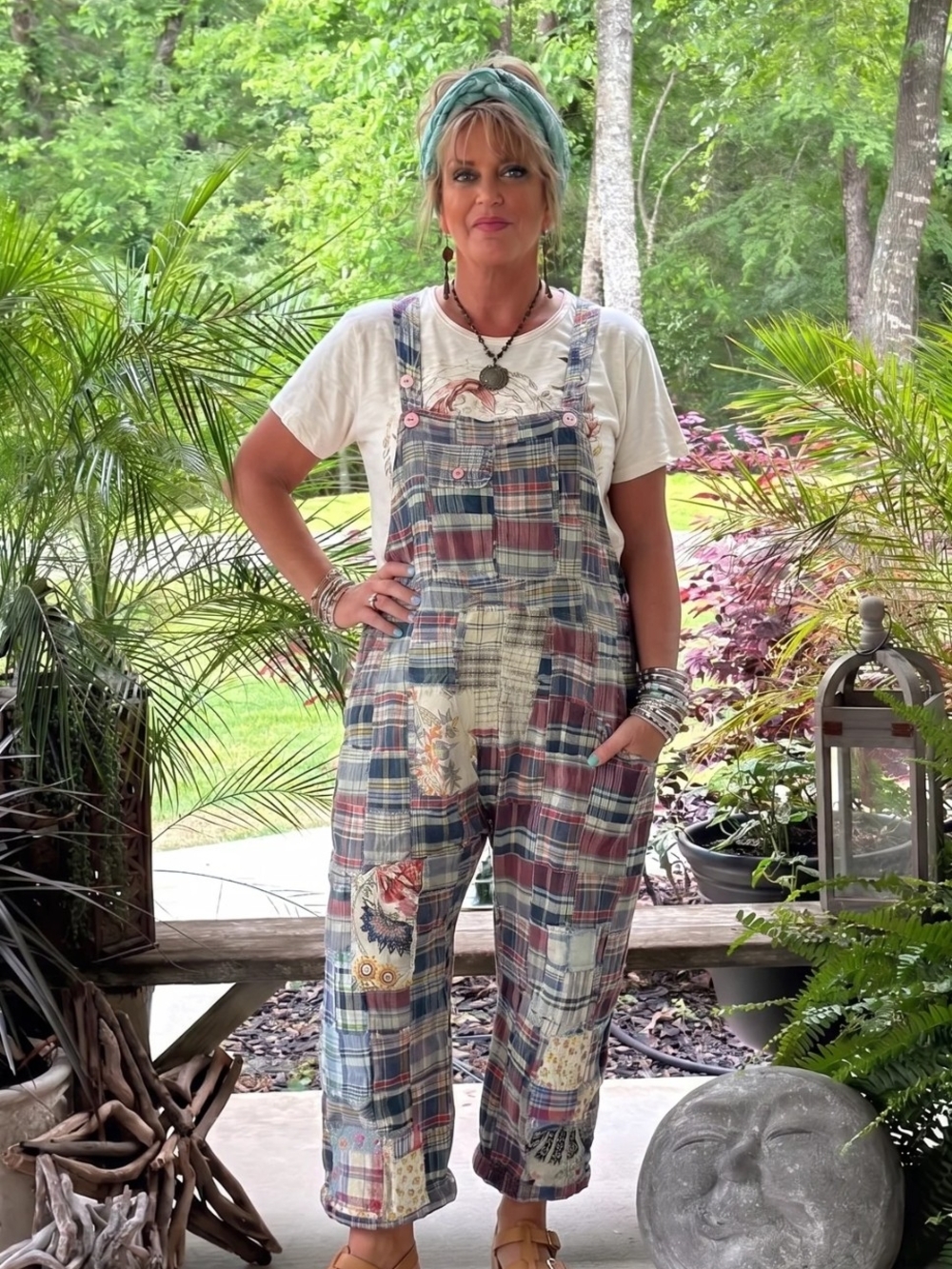 🔥BRAND NEW Travels Await Overalls - Blue Plaid - Jaded Gypsy
